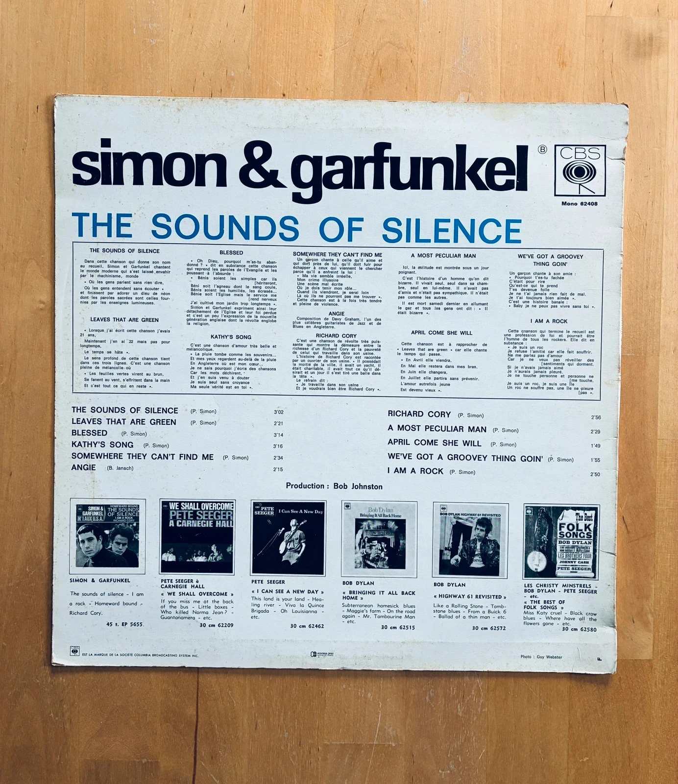 Disque vinyle 33T Simon & Garfunkel The Sound of Silence. – photo 2